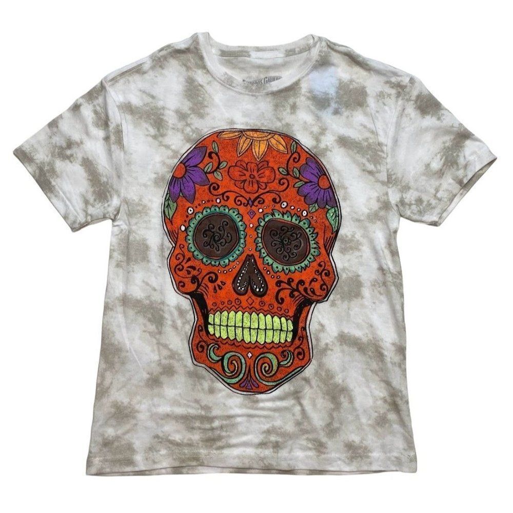 Fosforos Galileo Day Of The Dead Top Women's LARGE Dia De Los Muertos Skull NEW